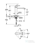 Grohe EUROSTYLE COSMOPOLITAN EGYKAROS MOSOGATÓCSAP 1/2? króm 31159002