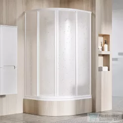   Ravak SUPERNOVA SKCP4-90 Sabina 90x90x170 cm-es negyedköríves tolóajtós zuhanykabin,Fehér+Pearl 31177V10011