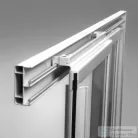 Ravak SUPERNOVA SKCP4-90 90x90x195 cm-es negyedköríves tolóajtós zuhanykabin,Fehér+Transparent 3117O102Z1