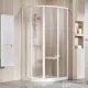 Ravak SUPERNOVA SKCP4-90 90x90x195 cm-es negyedköríves tolóajtós zuhanykabin,Fehér+Grape 3117O102ZG