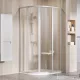 Ravak SUPERNOVA SKCP4-90 90x90x195 cm-es negyedköríves tolóajtós zuhanykabin,Szatén+Grape 3117OU02ZG