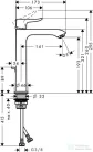 Hansgrohe METRIS egykaros mosdócsaptelep króm 31183