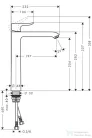 Hansgrohe METRIS magasított mosdócsaptelep króm 31184000