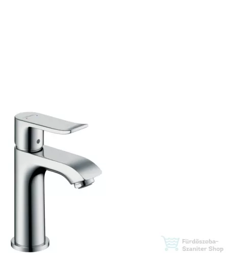Hansgrohe METRIS egykaros mosdó csaptelep 100 DN15, kézmosókhoz, leeresztő nélkül, króm 31186000