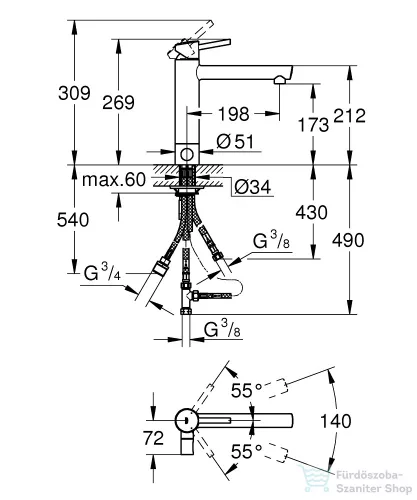 Grohe CONCETTO EGYKAROS MOSOGATÓCSAP 1/2? króm 31209001