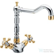   Sapho ANTEA Mosogató csaptelep, mag. 24,5 cm, króm/arany 3122