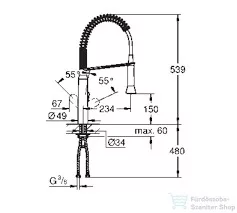 Grohe K7 egykaros mosogató csaptelep  31379000