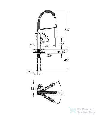 Grohe Eurocube mosogató csaptelep 31395000