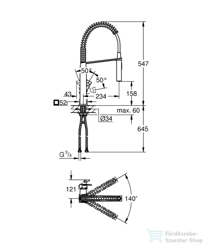 Grohe EUROCUBE EGYKAROS MOSOGATÓCSAP 1/2? matt szuperacél 31395DC0