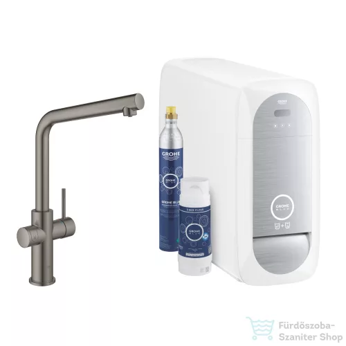 Grohe BLUE HOME csaptelep kezdőkészlet vízszűrő funkcióval, Brushed Hard Graphite 31454AL1
