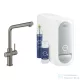 Grohe BLUE HOME csaptelep kezdőkészlet vízszűrő funkcióval, Brushed Hard Graphite 31454AL1