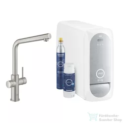   Grohe BLUE HOME csaptelep kezdőkészlet vízszűrő funkcióval,Supersteel 31454DC1