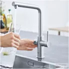 Grohe BLUE HOME csaptelep kezdőkészlet vízszűrő funkcióval,Supersteel 31454DC1