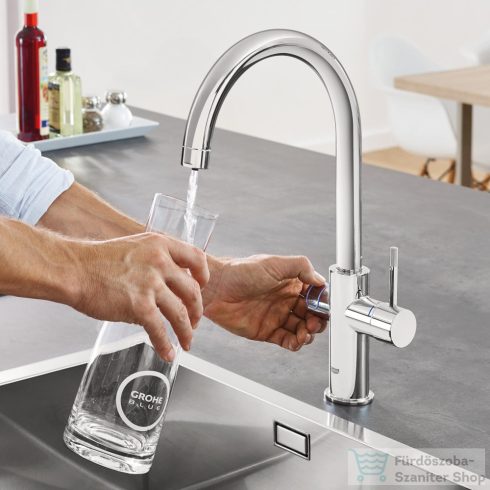 Grohe BLUE HOME C kifolyós csaptelep kezdőkészlet vízszűrő funkcióval,Króm 31455001