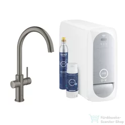   Grohe BLUE HOME C kifolyós csaptelep kezdőkészlet vízszűrő funkcióval,Brushed Hard Graphite 31455AL1