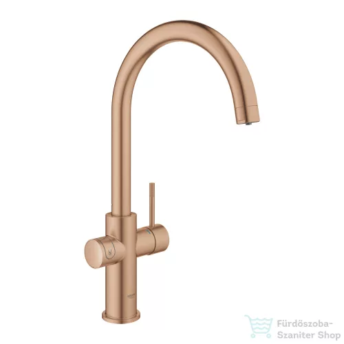 Grohe BLUE HOME C kifolyós csaptelep kezdőkészlet vízszűrő funkcióval,Brushed Warm Sunset 31455DL1