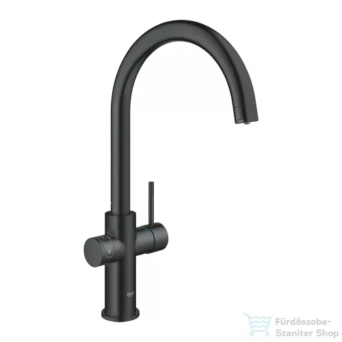 Grohe BLUE HOME C kifolyós csaptelep kezdőkészlet vízszűrő funkcióval,Bársony fekete 31455KS1