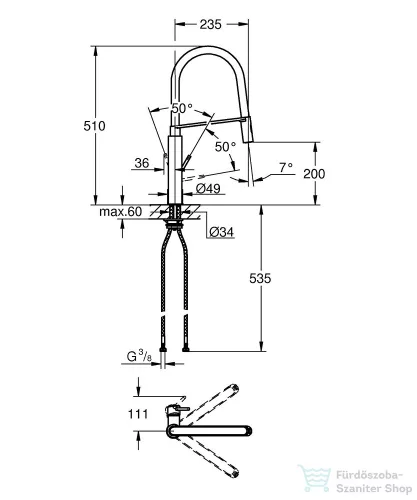 Grohe Concetto mosogató csaptelep 31491000