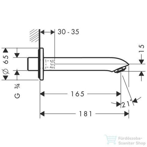 Hansgrohe Metris kádtöltő DN20 31494000