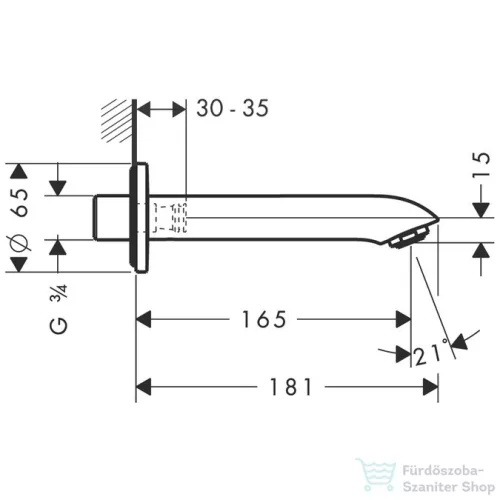 Hansgrohe Metris kádtöltő DN20 31494000