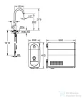 Grohe BLUE HOME C kifolyós Mono csaptelep kezdőkészlet vízszűrő funkcióval,Króm 31498001