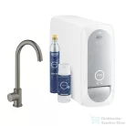 Grohe BLUE HOME C kifolyós Mono csaptelep kezdőkészlet vízszűrő funkcióval,Brushed Hard Graphite 31498AL1