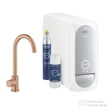   Grohe BLUE HOME C kifolyós Mono csaptelep kezdőkészlet vízszűrő funkcióval,Brushed Warm Sunset 31498DL1