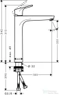 Hansgrohe FOCUS mosdócsaptelep, lefolyógarnitúra nélkül króm 31532000