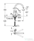 Grohe BAUFlOW EGYKAROS MOSOGATÓCSAP 1/2?  króm 31538001