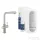 Grohe BLUE HOME L kifolyós,kihúzható fejes csaptelep kezdőkészlet vízszűrő funkcióval,Supersteel 31539DC0