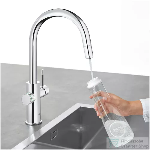 Grohe BLUE HOME C kifolyós,kihúzható fejes csaptelep kezdőkészlet vízszűrő funkcióval,Króm 31541000