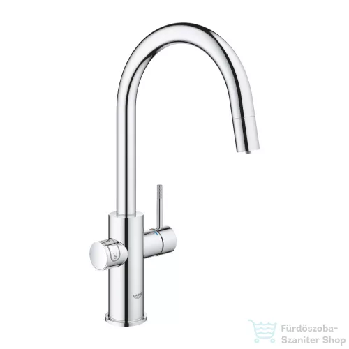 Grohe BLUE HOME C kifolyós,kihúzható fejes csaptelep kezdőkészlet vízszűrő funkcióval,Króm 31541000