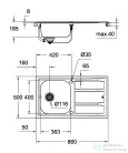 Grohe K400 ROZSDAMENTES ACÉL MOSOGATÓTÁLCA, CSEPEGTETŐVEL 31566SD0