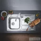 Grohe K400+ ROZSDAMENTES ACÉL MOSOGATÓTÁLCA, CSEPEGTETŐVEL 31568SD0