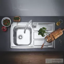   Grohe K400+ ROZSDAMENTES ACÉL MOSOGATÓTÁLCA, CSEPEGTETŐVEL 31568SD0