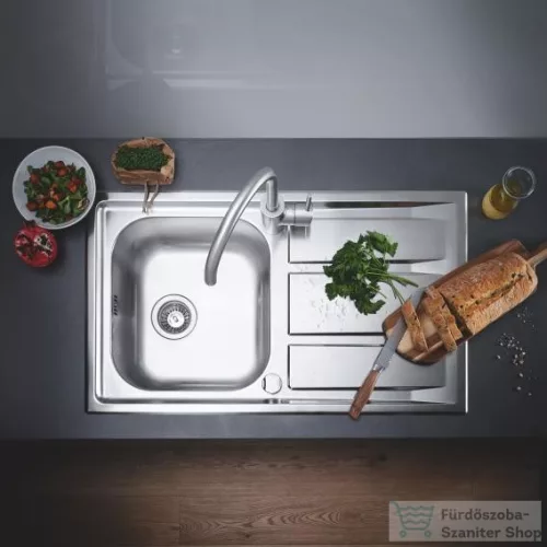 Grohe K400+ ROZSDAMENTES ACÉL MOSOGATÓTÁLCA, CSEPEGTETŐVEL 31568SD0