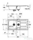 Grohe K400+ ROZSDAMENTES ACÉL MOSOGATÓTÁLCA, CSEPEGTETŐVEL 31569SD0