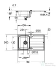 Grohe K500 ROZSDAMENTES ACÉL MOSOGATÓTÁLCA, CSEPEGTETŐVEL 31571SD1