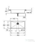 Grohe K700 ROZSDAMENTES ACÉL MOSOGATÓTÁLCA rozsdamentes acél 31580SD1