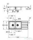 Grohe K500 ROZSDAMENTES ACÉL MOSOGATÓTÁLCA, CSEPEGTETŐVEL 31588SD1