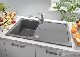 Grohe K400 KOMPOZIT MOSOGATÓTÁLCA CSEPEGTETŐVEL gránit szürke 31640AT0