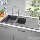 Grohe K400 KOMPOZIT MOSOGATÓTÁLCA CSEPEGTETŐVEL gránit szürke 31643AT0
