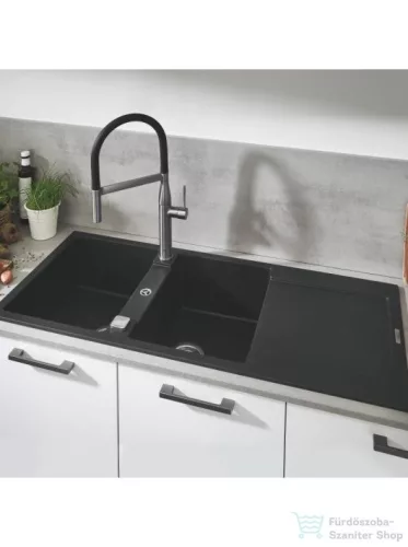 Grohe K500 KOMPOZIT MOSOGATÓTÁLCA CSEPEGTETŐVEL gránit fekete 31647AP0
