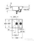Grohe K500 KOMPOZIT MOSOGATÓTÁLCA gránit fekete 31648AP0