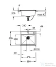 Grohe K700 KOMPOZIT MOSOGATÓTÁLCA gránit fekete 31651AP0