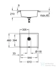 Grohe K700 UNDERMOUNT KOMPOZIT MOSOGATÓTÁLCA gránit szürke 31655AT0