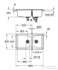 Grohe K700 KOMPOZIT MOSOGATÓTÁLCA gránit fekete 31658AP0