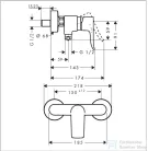 Hansgrohe METRIS egykaros zuhanycsaptelep, króm 31680