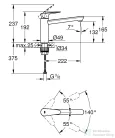 Grohe BAUCURVE EGYKAROS MOSOGATÓCSAP 1/2?  króm 31715000