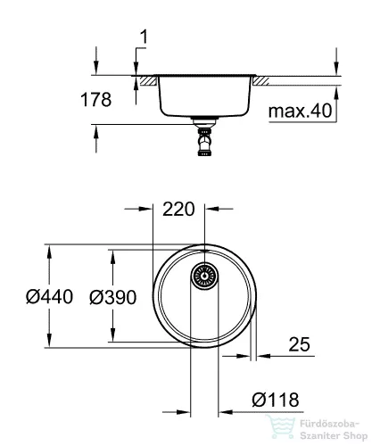 Grohe K200 ROZSDAMENTES ACÉL MOSOGATÓTÁLCA 31720SD0